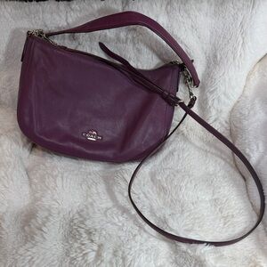 Coach Plum Leather Crossbody Bag
